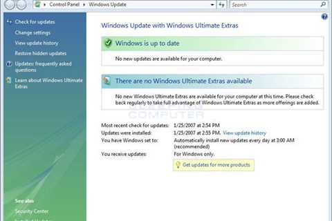 Ich Habe Ein Problem Mit Vista, Windows Wird Nicht Aktualisiert