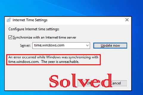 How To Fix Windows Com Time Sync Error