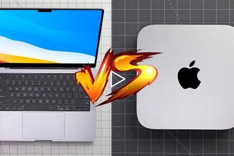 M1 MacBook Pro 14 VS M1 Mac Mini!  SHOCKING Desktop Comparison?!
