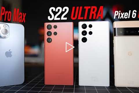 iPhone 13 Pro Max vs S22 Ultra vs Pixel 6 Pro - THE SHOWDOWN!