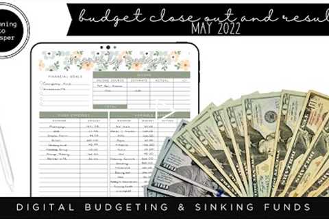 Monthly Budget Close Out & Results | May 2022 | Digital Budgeting | iPad & Goodnotes |