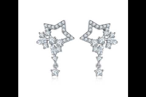 Crystal Star Dangle Earrings for $58