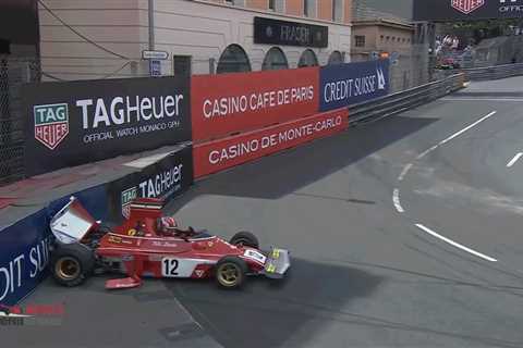  Charles Leclerc Crashes Lauda’s 1974 Ferrari F1 Car at Monaco 