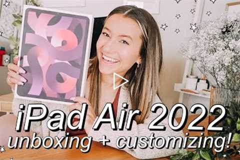 iPad Air 2022 *M1* UNBOXING + SETUP! iPad Air 5th Gen in PINK! 💕 (+ iPad Air REVIEW!)