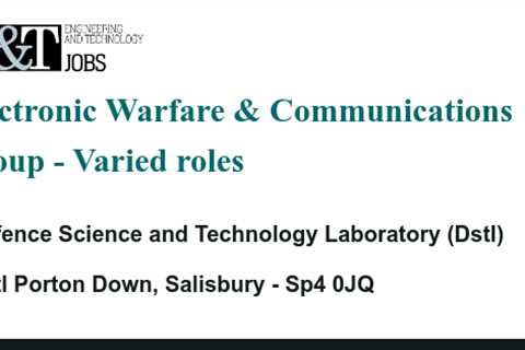Electronic Warfare & Communications Group – Varied roles job with Defence Science and Technology..