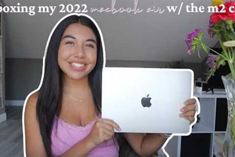 unboxing my 2022 macbook air with the m2 chip!!