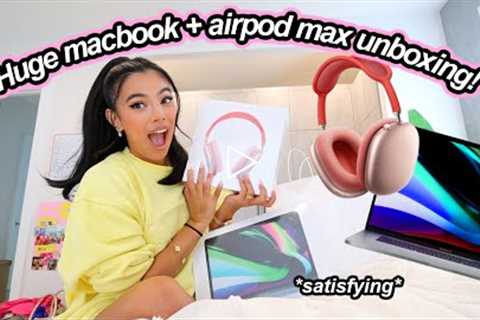 UNBOX WITH ME! Huge Macbook Pro + Airpod Max Haul! *satisfying*