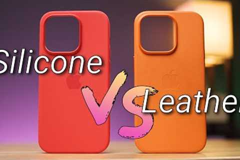 Apple Leather vs Silicone Case for iPhone 14 and 14 Pro!