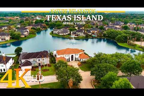 Bird Eye View of Texas on Earth Island in 4K UHD - Ambient Drone Film of Scenic Nature