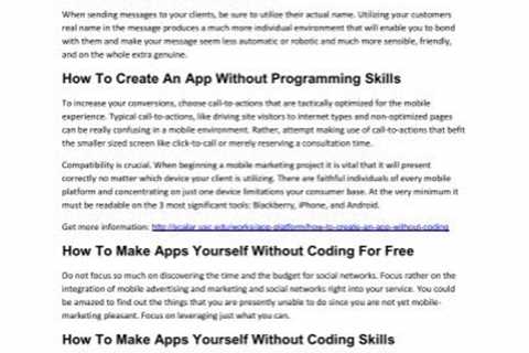 How To Make Apps Yourself Without Coding Skills?