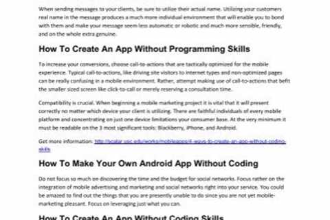 How To Create An App Without Coding Skills