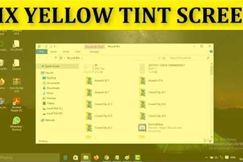 How To Fix a Monitor With Yellow Tint Screen Problem Windows 10 / 8 / 7