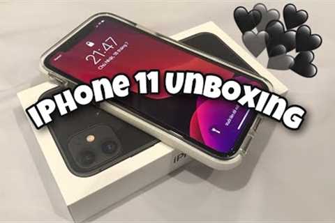iPhone 11 + accessories UNBOXING 2021 | black, 64gb 🖤