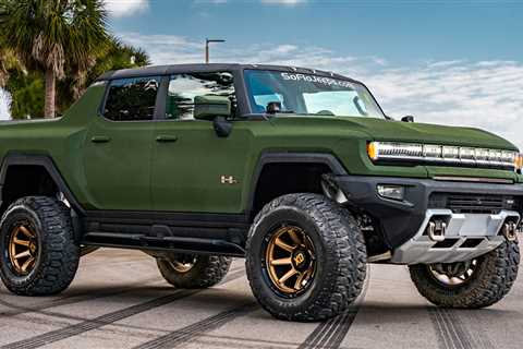 This Custom GMC Hummer Electric Truck Is in the Army (Green) Now