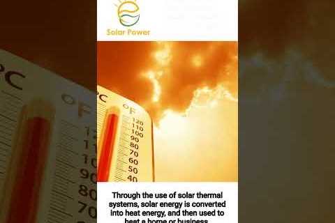 Can solar energy be used for heating