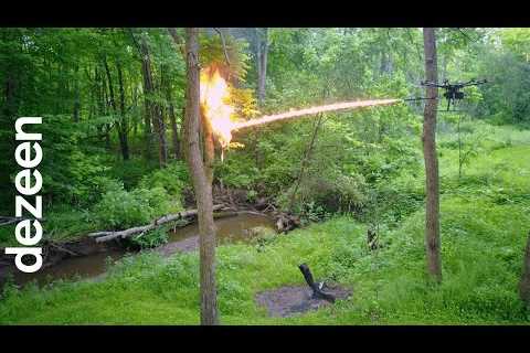 Flamethrower drone can shoot a seven-metre long stream of fire