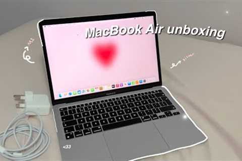 ☁️🕯macbook air m1 unboxing (silver)