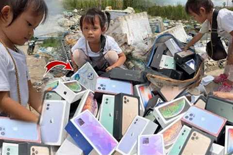 Oh Little girl ! Found a lots apple ipad iPhone abandoned in Landfill,Restoration ipad Air 1