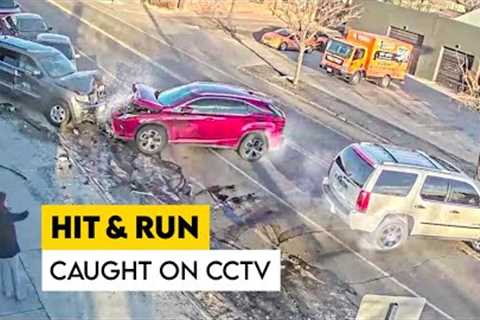 FIVE-CAR CRASH CAUGHT ON CCTV CAMERA | SECURITYCAM STORIES #4