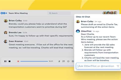 Otter’s AI-powered chatbot can answer questions about your meetings