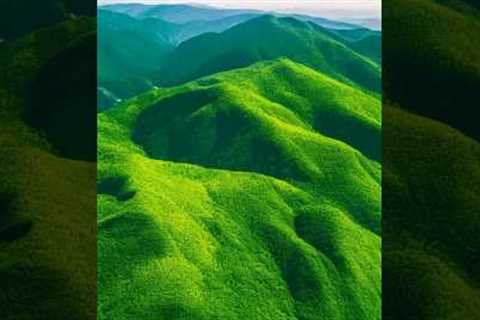 aerial photography of green mountains...