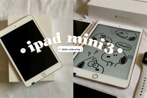 unboxing 🧸 iPad mini 3 (2023) from shopee + case | aesthetic & ASMR 📦 | budget iPad 🤎