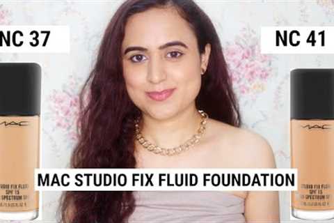MAC Studio Fix Liquid Foundation NC 37 vs NC 41 | FULL FACE SWATCHES & COMPARISON |..