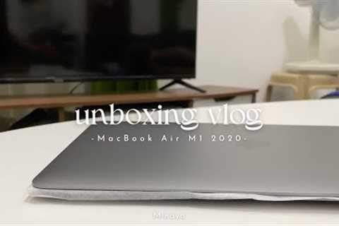 Unboxing Vlog 🤍 MacBook Air M1 2020 256 GB| Space Gray