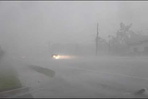 Inside the Eyewall of Hurricane IDALIA - Perry, FL - August 30, 2023