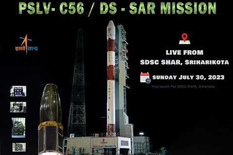 Launch of PSLV-C56/DS-SAR Mission from Satish Dhawan Space Centre (SDSC) SHAR, Sriharikota