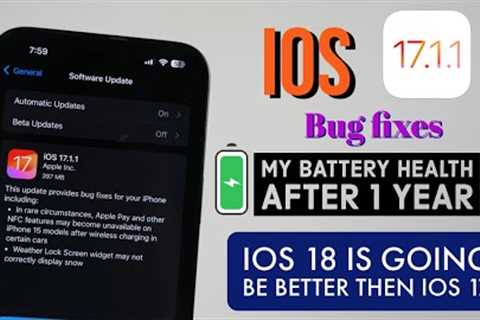 iOS 17.1.1 is Official Released | Battery Health After 1 Year | Bug Fixes on iOS 17 in Telugu By PJ