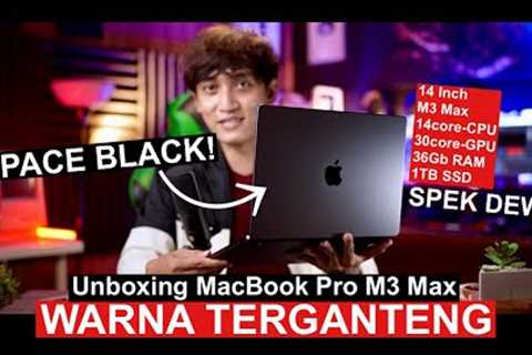 KEREN POLL!!🔥 Space Black MacBook Pro M3 Max Unboxing Indonesia 2023