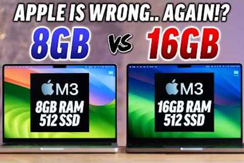 M3 MacBook Pro 8GB vs 16GB RAM - How BAD is base model?