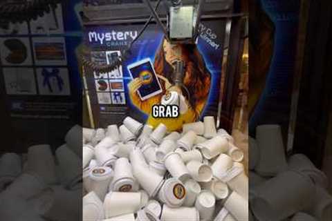 Day 42 Trying to Win an iPad at the Mystery Cup Claw Machine! #shorts #arcade #clawmachine