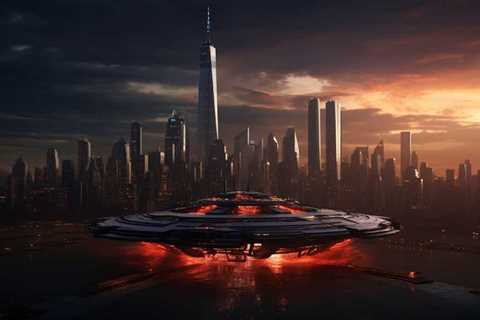 Iconic Sci-Fi Spaceships Tower Over Jersey City in Stunning 3D Visualization