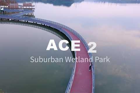 HUBSAN ACE2 Aerial Photography of Suburban Wetland Park