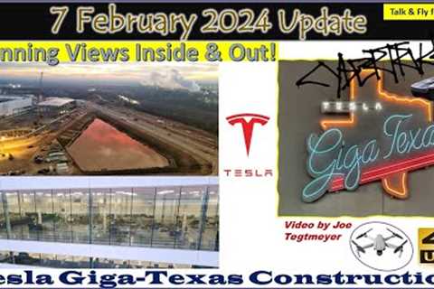 Inside Views! S Glass Wall Expands! Castings Everywhere! 7 February 2024 Giga Texas Update (07:05AM)