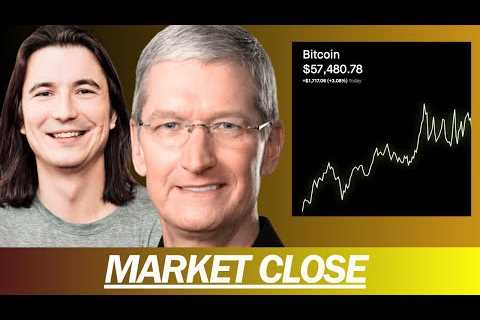 APPLE MAKES A BIG ANNOUNCEMENT, ROBINHOOD SURGES PAST $16, BITCOIN RETAINS $57K | MARKET CLOSE