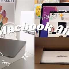 ✨ 📦 UNBOXING MACBOOK AIR in 2024 | Space Gray edition 🎀