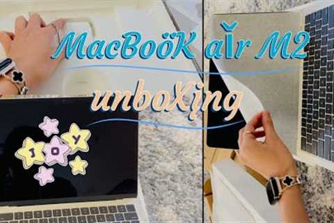 Unboxing: MacBook AIR/ M2 Starlight + Acessories/ Aesthetic