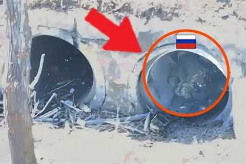 FPV Drone Eliminated eight Russians who were hiding in a sewer pipe!