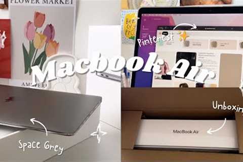 ✨ 📦 UNBOXING MACBOOK AIR in 2024 | Space Gray edition 🎀