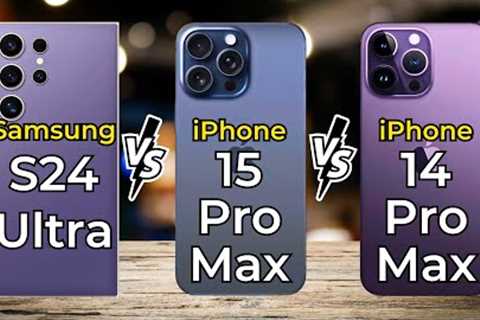 iPhone 15 Pro Max vs iPhone 14 Pro Max vs Samsung S24 Ultra 🔥 Full Specs Comparison