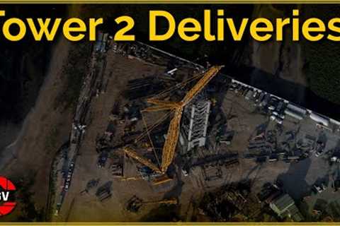 Major Progress and Deliveries for Tower 2! | Starbase Flyover Update Episode 51