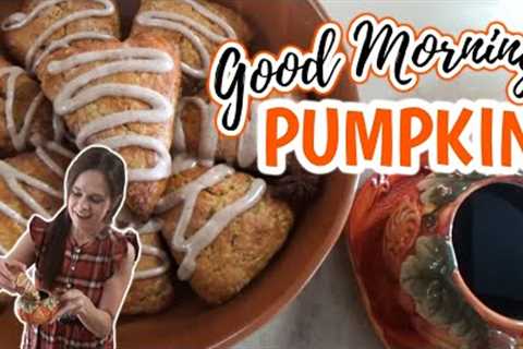 ☕ Dip them in coffee, you''ll be happy! 🍁 Homemade Pumpkin Scones | Fall Farmhouse Breakfast