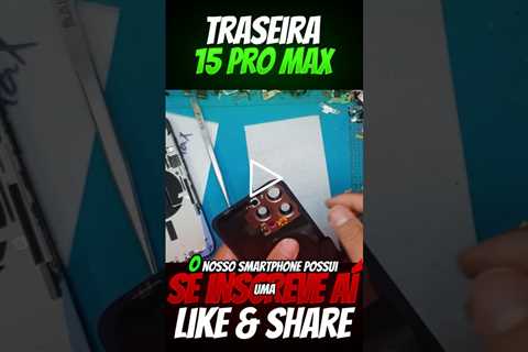 QUASE CHOREI! iPhone 15 Pro Max com traseira rachada… e o conserto SALVOU! 😩❤️