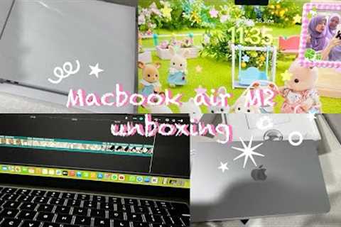 unboxing MacBook Air M2 in 2025  💻 ! (a lil asmr)