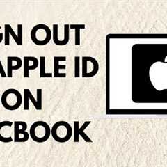 How To Sign Out Of Apple ID On Macbook