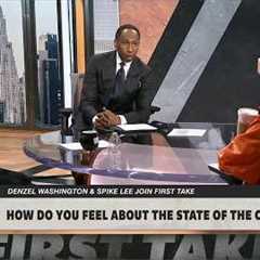 Denzel Washington & Spike Lee join First Take! 🎥 Denzel CRITICIZES Jerry Jones DESPITE fandom..
