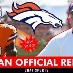 🚨BREAKING NEWS: Denver Broncos 53-Man Roster Released + Broncos Roster Cuts For 2025
